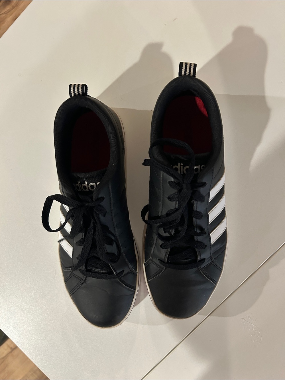 adidas Black Sneakers with White Stripes